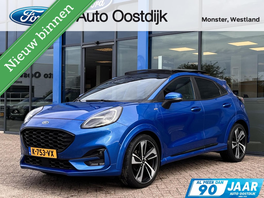 Ford Puma 1.0 EcoBoost Hybrid ST-Line X 125PK Panodak Winterpack Adaptieve Cruise Camera 19'' Velgen B&O Parkeersensoren Full-LED Climate Privacy Glass *Dealer Onderhouden*