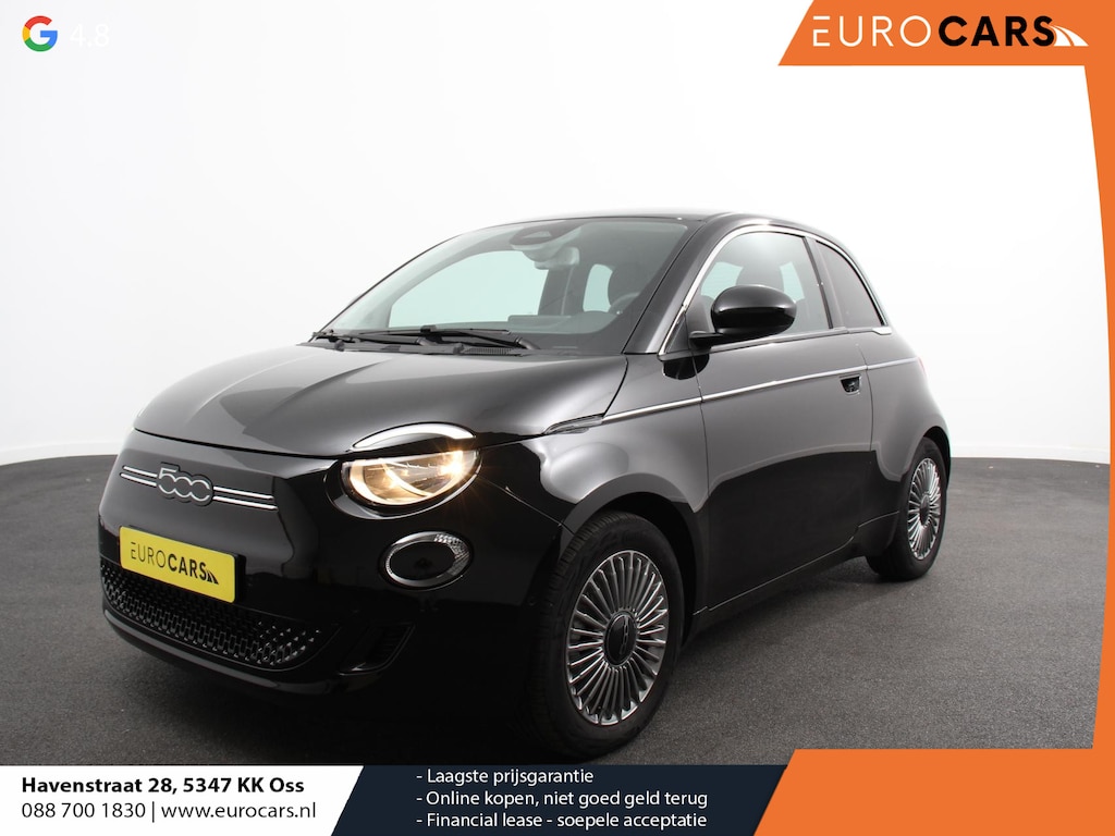 Fiat 500e Icon 42 kWh Navigatie Apple CarPlay Android Auto Camera Parkeerhulp Adaptive Cruise Control Stoelverwarming Climate Control Lichtmetalen velgen