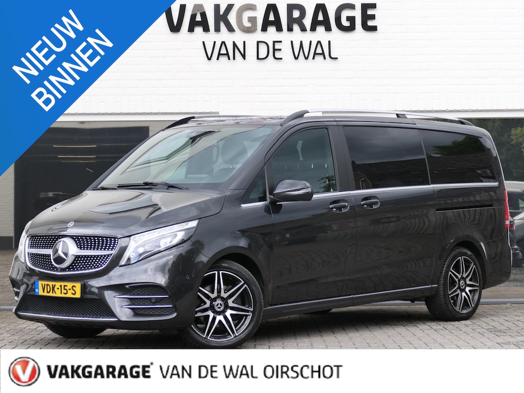 Mercedes-Benz V-klasse 300d Lang DC Avantgarde Edition | Grijs Kenteken | 360°-camera | Burmester | Carbon interieur | Trekhaak | Dodehoek detectie | Elektrische schuifdeuren + achterklep | ACC | Stoelventilatie | Memory | Full LED