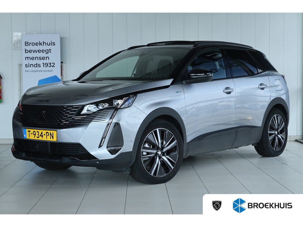 Peugeot 3008 1.6 HYbrid 225 GT | Adapt. Cruise | Trekhaak | Blackpack | Nightvision | Massage | Schuifdak | Focal | Memory | Stoelverwarming | Elektr. Klep | Keyless | 19 Inch | Camera |