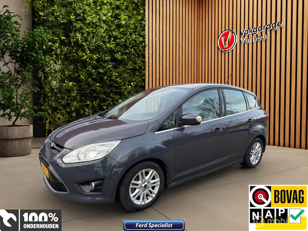 Ford C-Max 1.0 Titanium 125Pk ✅Clima ✅Cruise ✅Boekjes ✅Nap