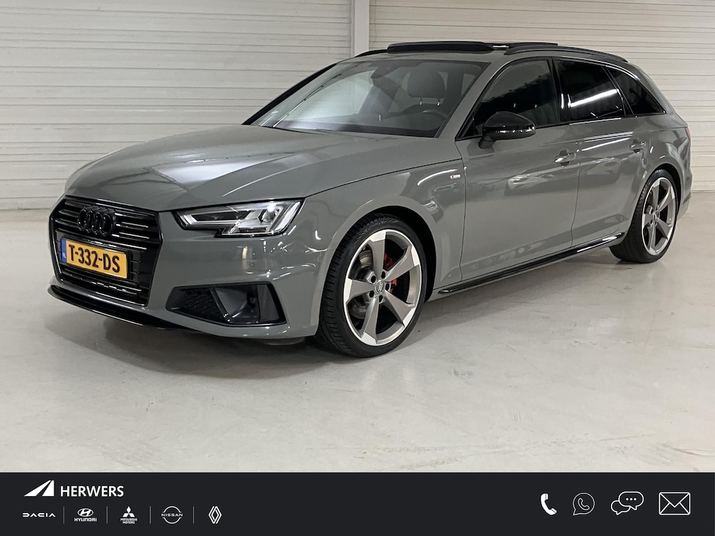 Audi A4 Avant 40 TFSI Sport S line black edition / Panoramisch Schuif/Kantel dak / S-Line Interieur / Navigatie / Camera / Keyless Entry & Go / Wegklapbare trekhaak / DAB / Elektrische Achterklep / Dual Zone Climate Control / Cruise Control /