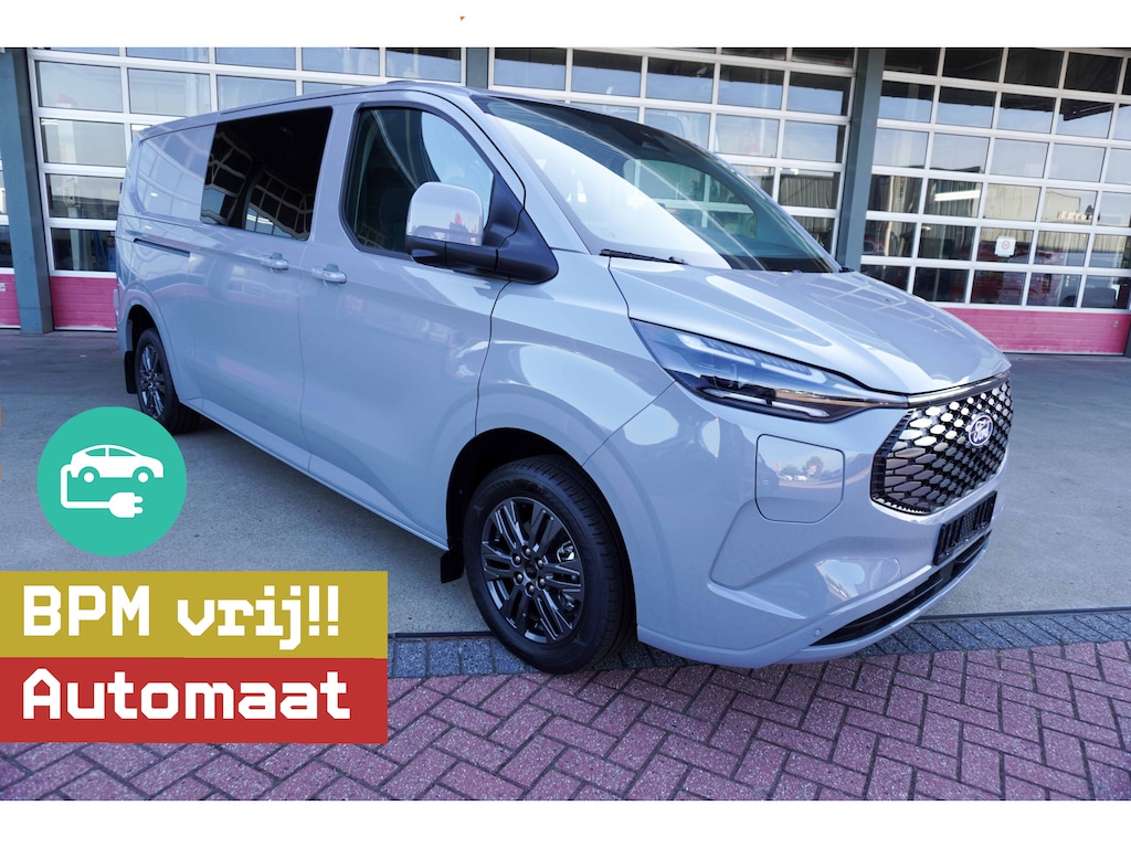Ford E-Transit Cust. 320 L2H1 Limited 71 kWh 160KW/180PK Dubbelcab. Automaat nr. V086 | Airco | Adap.Cruise | Navi | 360 Camera | Schuifdeur L+R