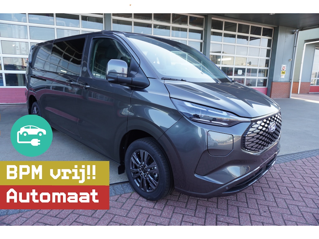 Ford E-Transit Cust. 320 L2H1 Limited 71 kWh 160KW/180PK Dubbelcab. Automaat nr. V085 | Airco | Adap.Cruise | Navi | 360 Camera | Schuifdeur L+R