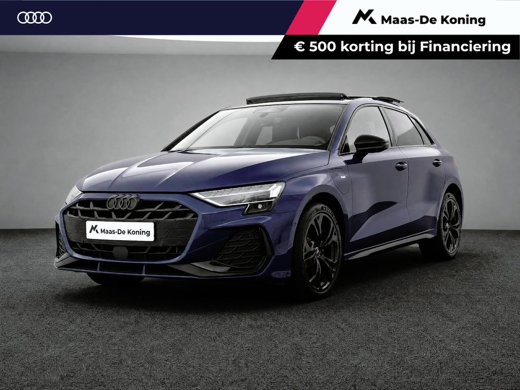 Audi A3 Sportback 45 TFSIe 272pk S-Tronic S edition Competition · Panoramadak · Camera · Lederen Bekleding · Elek. Achterklep · Elek. Bestuurdersstoel + Geheugen · Garantie t/m 26-10-2030 of 100.000km
