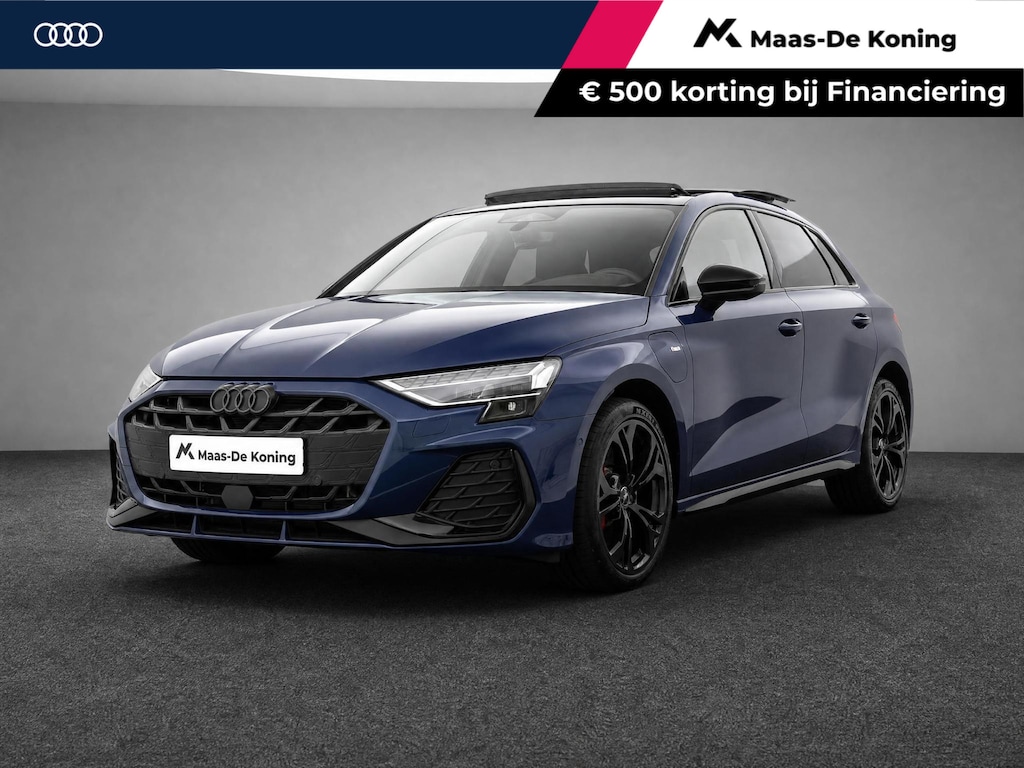 Audi A3 Sportback 45 TFSIe 272pk S-Tronic S edition Competition · Panoramadak · Camera · Lederen Bekleding · Elek. Achterklep · Elek. Bestuurdersstoel + Geheugen · Garantie t/m 26-10-2030 of 100.000km