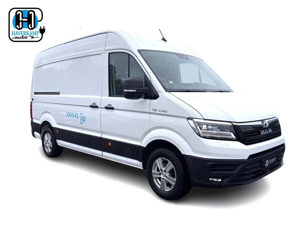 MAN e-TGE eTGE Basis 36 kWh L3 H3 (2-Fase) {Soh-86%} Aut. *HEATPUMP | NAVI-FULLMAP | AIRCO | CRUISE | CAMERA | HEATED-ERGO-SEATS | PDC | DAB | WIFI | FULL-LED | CCS-FASTLOADER | 18"ALU*
