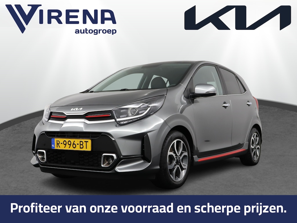 Kia Picanto 1.0 DPi GT-Line - Fietsendragerhaak - Climate Control - Apple Carplay / Android Auto - Lederen bekleding - Fabrieksgarantie tot 07-2029
