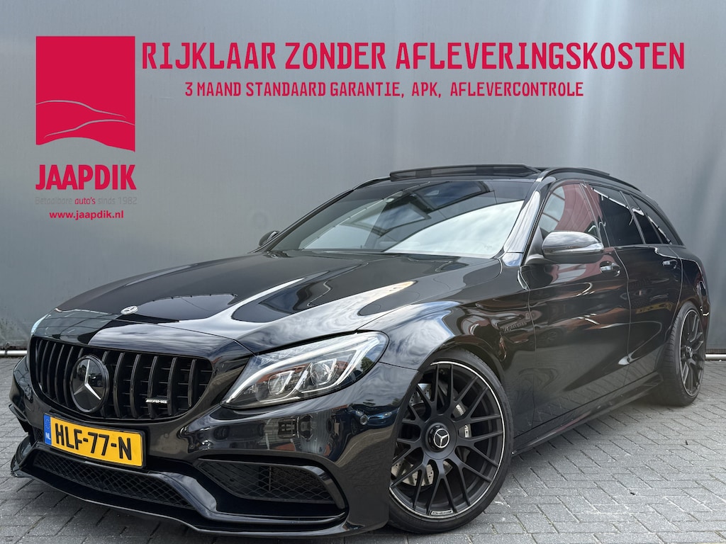 Mercedes-Benz C-klasse 63-AMG Estate BWJ 2017 | 476 PK | BURMESTER | PANO | ADAPT. CRUISE | AUTO PILOT | MULTIBEAM | HUD | MEMORY | DODE HOEK | VOL LEDER | CAM. | SPORTUITLAAT | VERLAAGD | STOELVERW. |