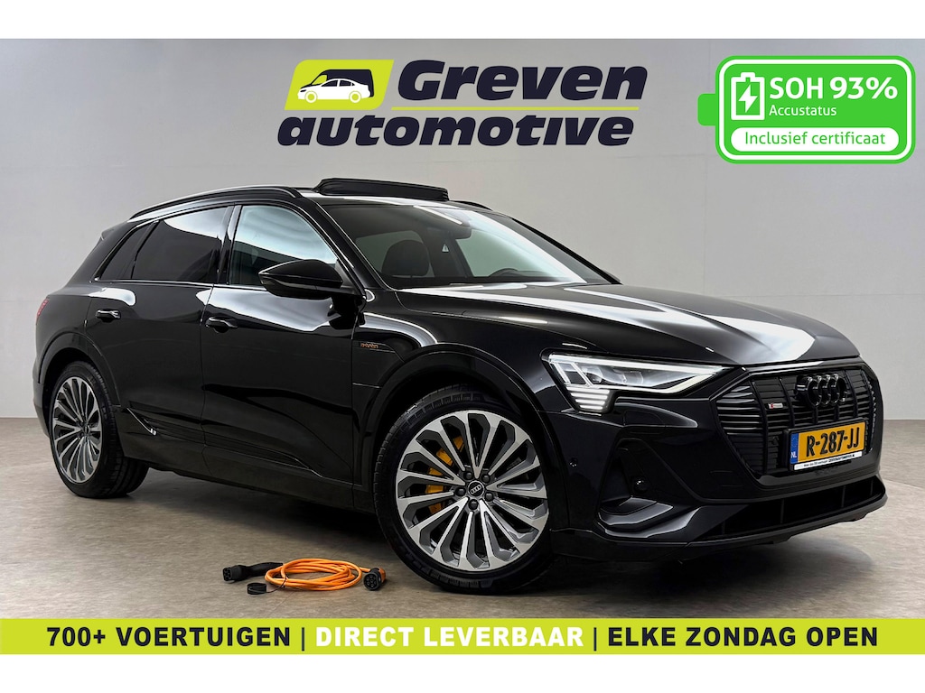 Audi E-tron 55 Quattro S-line 95 kWh Black optic | Snelladen | SOH 93% | Pano | Virtual | Camera | Memory | Sfeer | Carplay