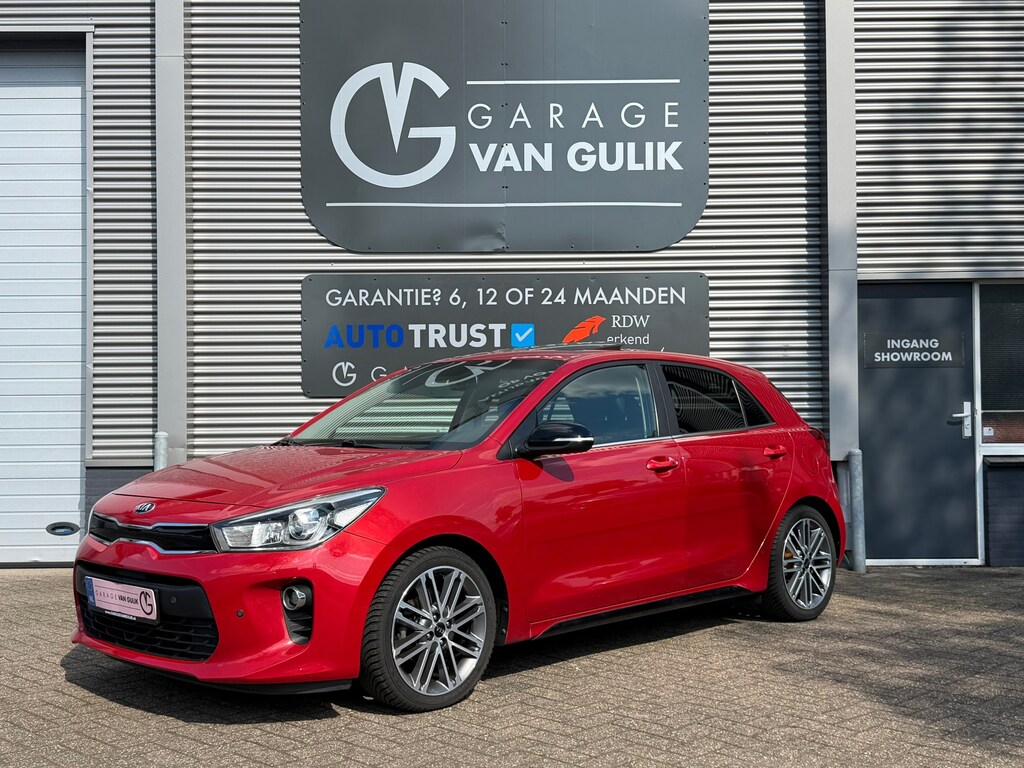 Kia Rio 1.0 120PK TGDI Platinum Clima,Cruise,Schuifdak,AppleCarPlay,Trekhaak,PdcV+A,Bluetooth,Camera,Stoel&StuurVerw.,Isofix,Leder