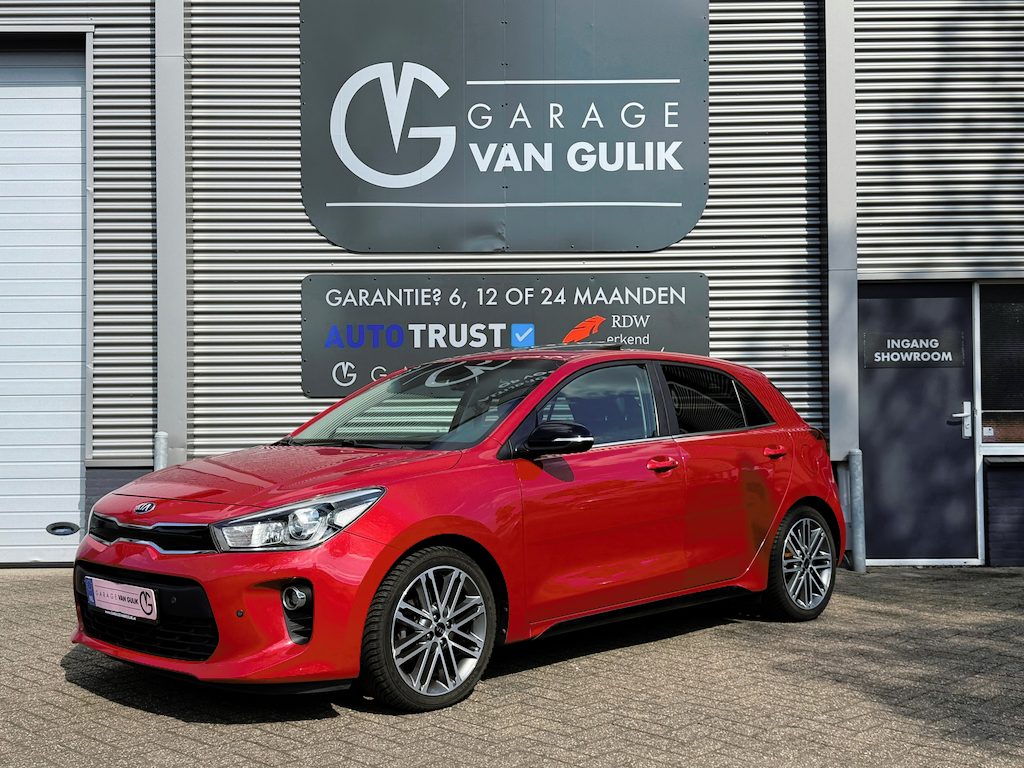 Kia Rio 1.0 120PK TGDI Platinum Clima,Cruise,Schuifdak,AppleCarPlay,Trekhaak,PdcV+A,Bluetooth,Camera,Stoel&StuurVerw.,Isofix,Leder