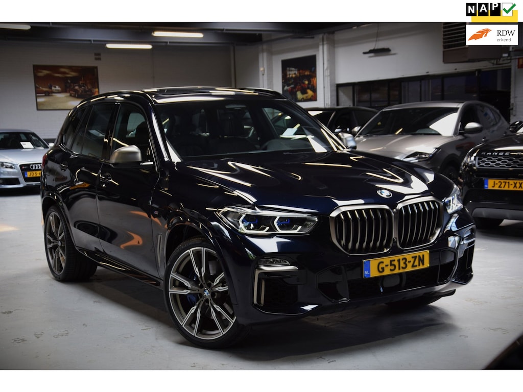 BMW X5 M50i V8 High Executive Navi|Leder|Dealer onderhouden|Massage|Swarovski|Sky-Lounge|531pk!!|ACC|Org.NL