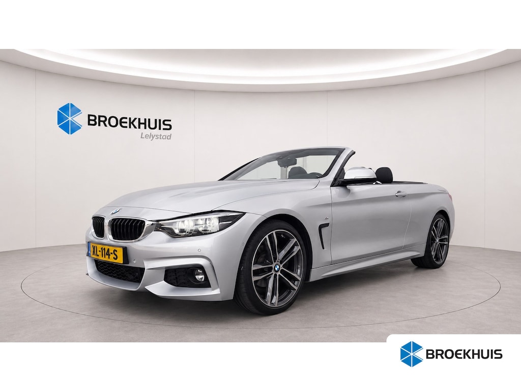 BMW 4-Serie Cabrio 420i 183PK HIGH EXECUTIVE M-SPORT AUTOMAAT / NAVI / LEDER / FULL-LED / CLIMA / 19" LMV / KEYLESS / ORG. NL. / MEMORY SEATS / NEKVERWARMING / WINTERPAKKET / UNIEK !!