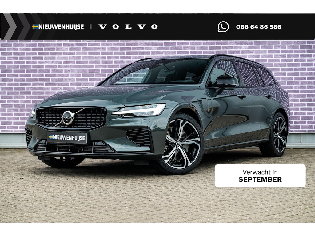 Volvo V60 2.0 T6 Plug-in hybrid AWD Ultra Dark | Adaptive Cruise Control | Head Up Display | 360 Camera | Schuif -/ Kanteldak | 19 Inch | Sportstoelen | Harman Kardon Audio | Memory | Adaptieve Koplampen |