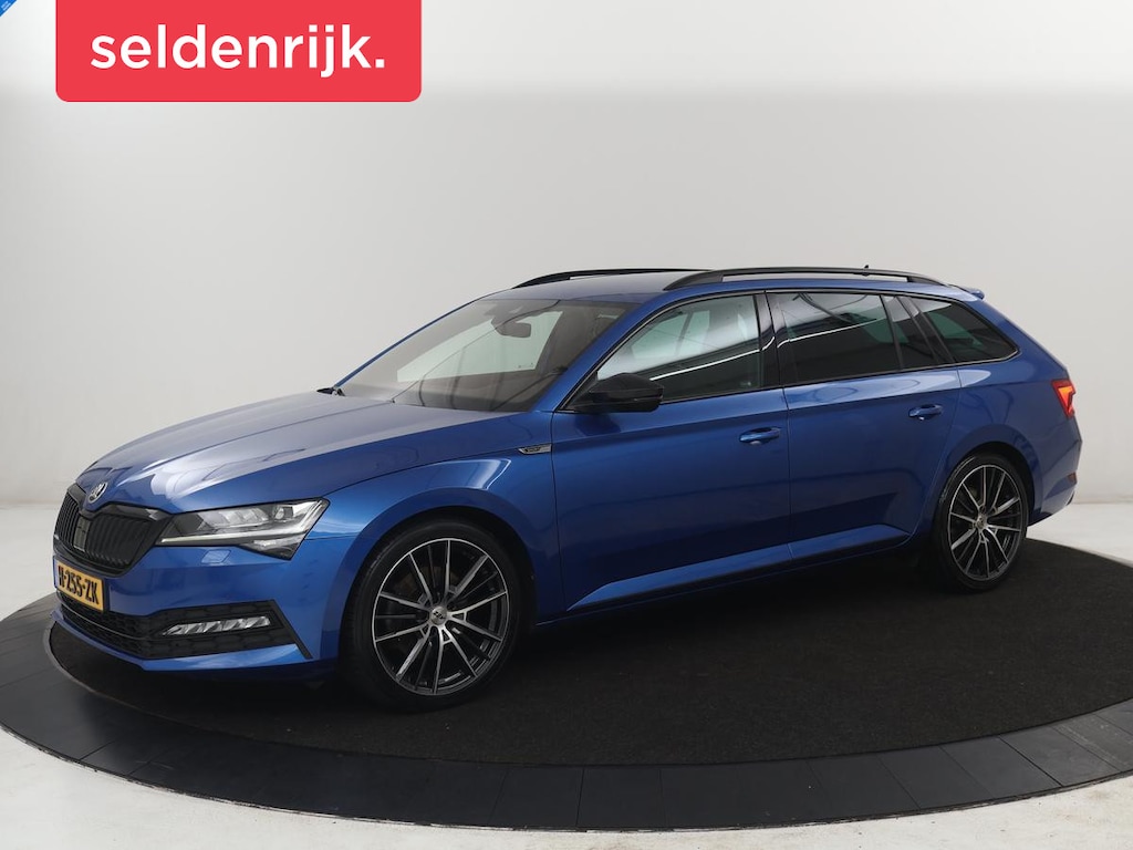 Skoda Superb Combi 1.5 TSI ACT Sportline Business | Leder/alcantara | Memory | Stoelverwarming | Virtueel dashboard | Park assist | Carplay | Navigatie | Climate control | Sfeerverlichting | Elektrische achterklep
