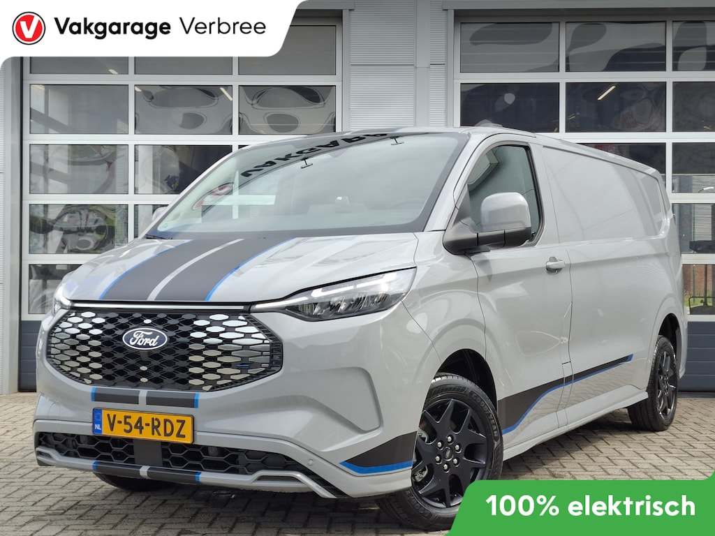 Ford E-Transit Cust. 340 L2H1 Sport 71 kWh | 370KM WLTP | 2.300 KG trekgewicht | Voorstoelen Verwarmd | Android/Apple Carplay | Nieuw!! |