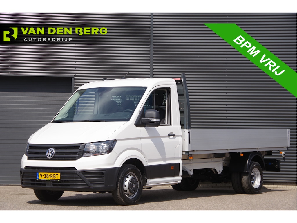 Volkswagen Crafter 2.0 TDI L4 DUBBELLUCHT, OPEN LAADBAK N1! 3.5T TREKHAAK, 165PK AUT. NIEUW! CARPLAY, CRUISE, AIRCO, DAB, OPENLAADBAK, PICKUP, PICK-UP