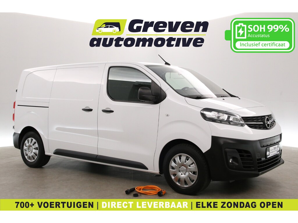 Opel Vivaro-e 75 kWh 136PK L2H1 | Snelladen | SOH 99% | Airco | Cruise | 3 Zits | Carplay | Parkeersens.