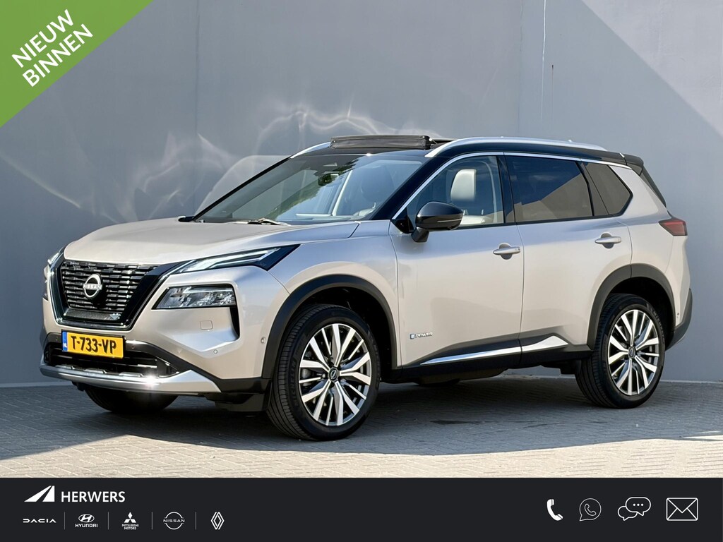 Nissan X-Trail 1.5 e-Power Tekna Plus / Dealer Onderhouden / Elektrisch Schuif/Kanteldak / Lederen Bekleding / BOSE Audio / HUD / Navigatie / Massagestoelen / Stoel- en Stuurverwarming / Elektrisch Verstelbare Voorstoelen Met Geheugenfunctie / Elektrische Achterklep / Verwarmde Voorruit / 360 Graden Camera / Apple Carplay/Android Auto /