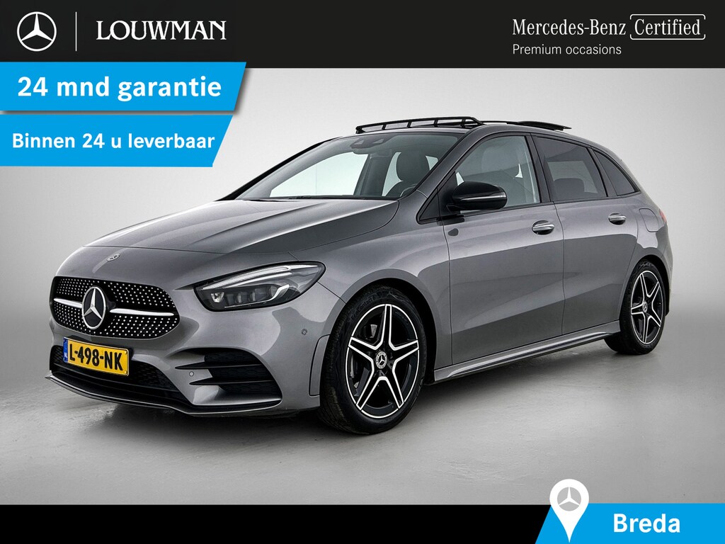 Mercedes-Benz B-klasse 200 Business Solution AMG | Panoramadak | Achteruitrijcamera | Nightpakket | Multibeam Koplampen | Inclusief 24 maanden MB Certified garantie voor Europa.