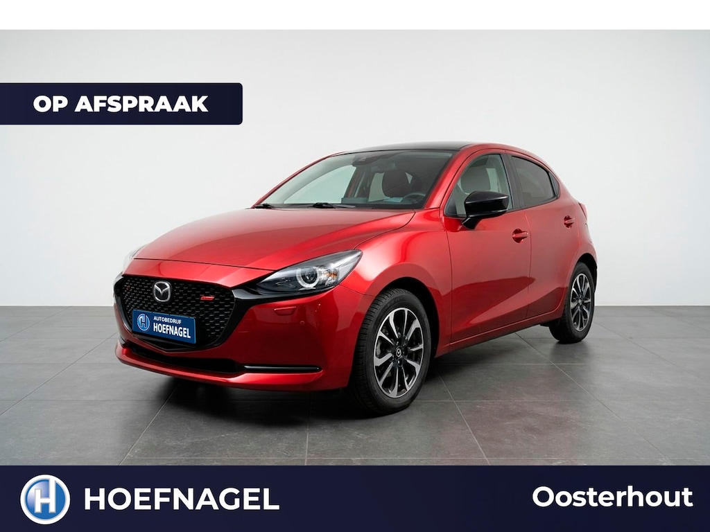 Mazda 2 1.5 SkyActiv-G 90 Homura Aka Automaat | Adaptive Cruise | Stoel/Stuurverwarming | 360 camera | HUD | Parkeersensoren