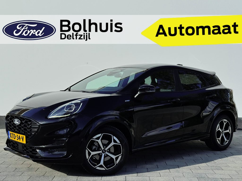 Ford Puma EcoBoost Hybrid 125 pk ST-Line X | Winter Pack | El. a. klep | B&O | Half leer | Full LED | Camera | 4 seiz. banden |
