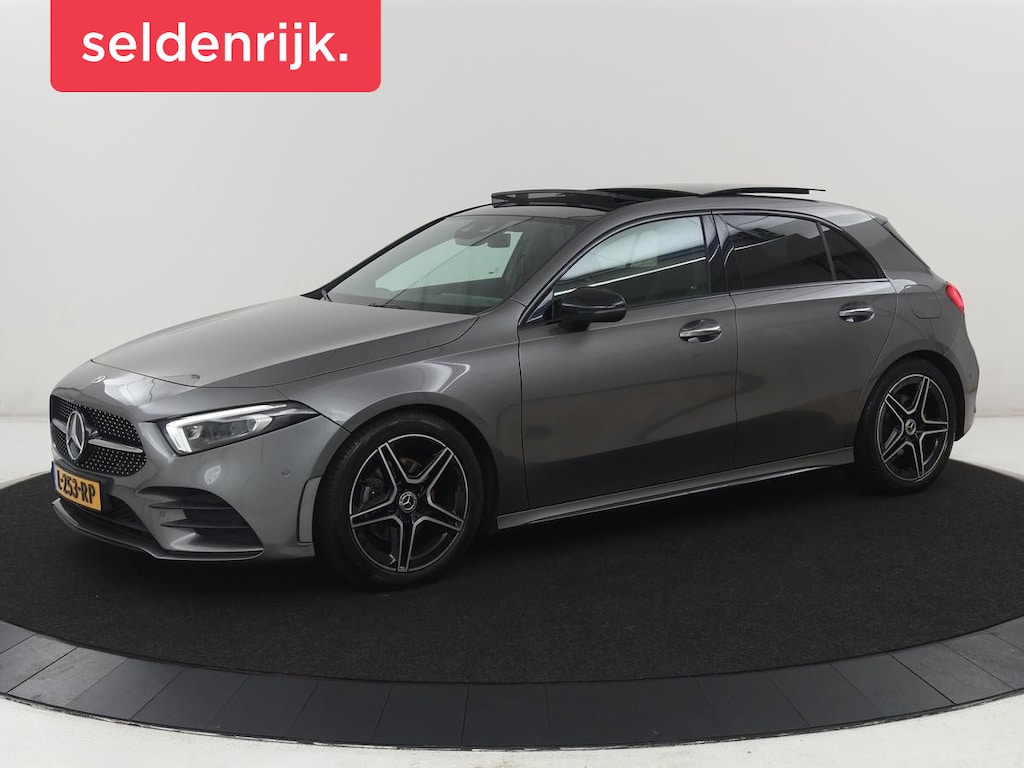 Mercedes-Benz A-klasse 200 AMG Business Solution Aut. | Pano | LED | Half Leder | Sfeerverlichting | Elec. Stoelen | Stoelverwarming | Virtual Display | Navi | Camera | Trekaak | Carplay