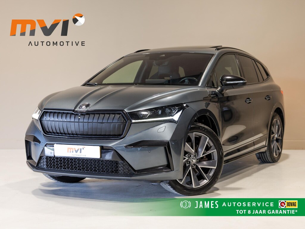 Skoda Enyaq iV 60 Founders Edition Black Sportline SoH 92% / 179pk / Panorama dak / Achteruitrij camera / Memory stoelen /
