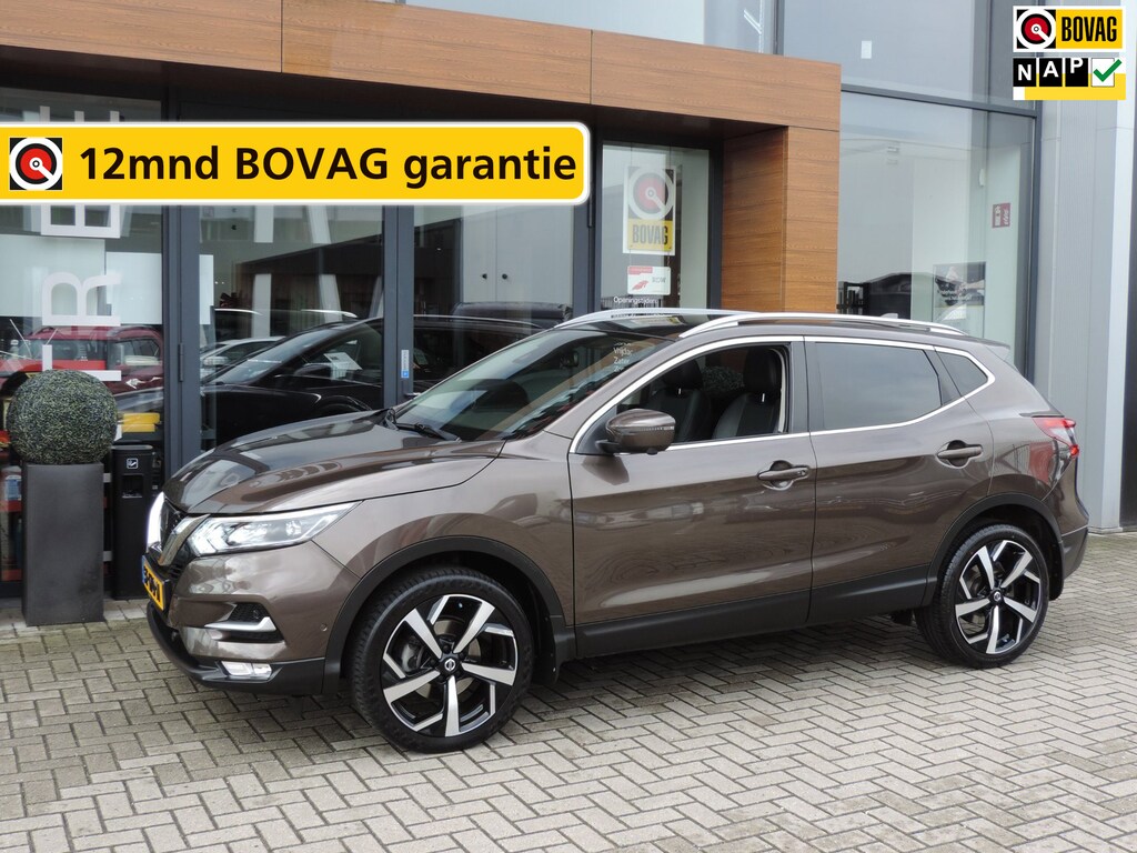 Nissan Qashqai 1.2 Tekna + | Afn th | ECC | 360Cam | 19'' | Halfleer | LED kopl | Privglas | Cr. contr | Stoelverw | Voorruitverw