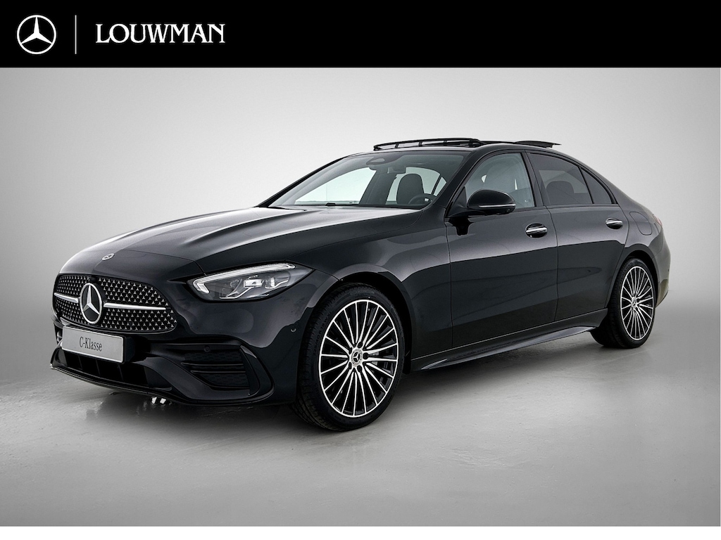 Mercedes-Benz C-klasse 300 e 140 Years Edition | Comfortpakket Plus | Nightpakket | Parkeerpakket met 360°-camera | Trekhaak | GUARD 360° Plus | Middenconsole metaalstructuur | Panoramaschuifdak | Warmtewerend, donkergetint glas |