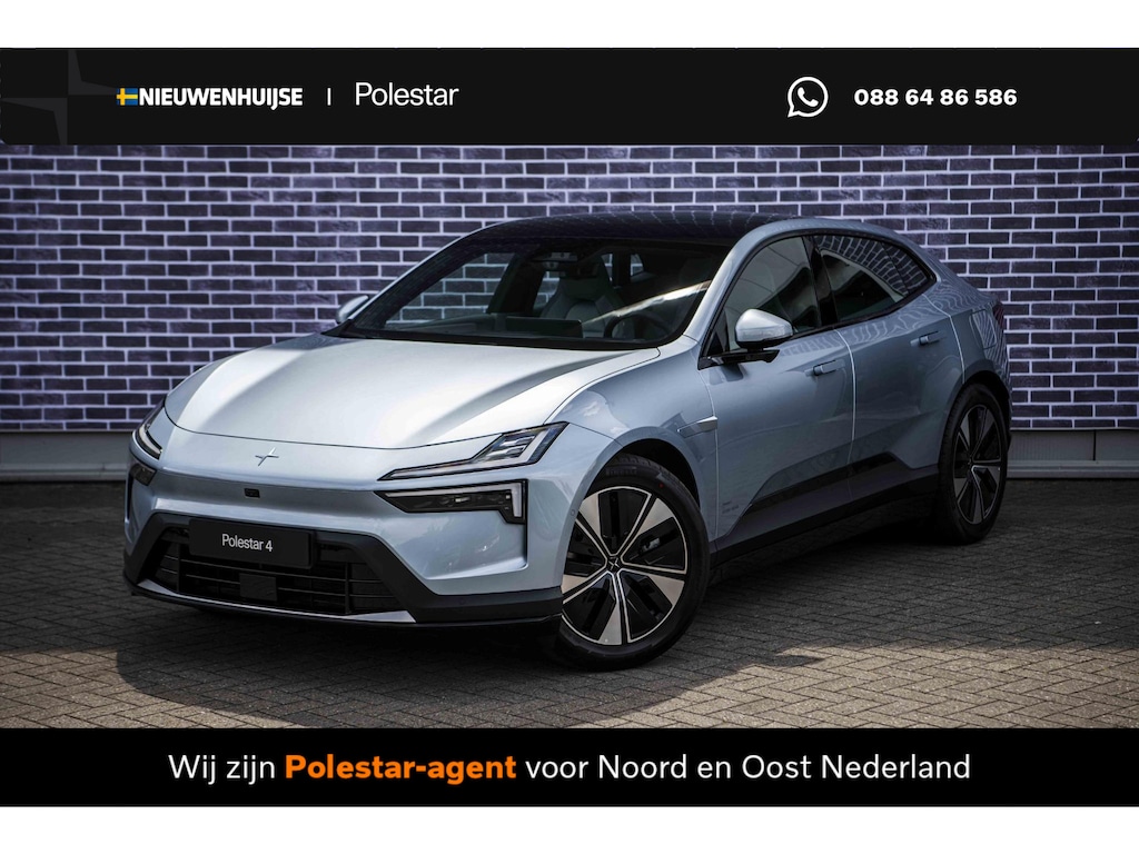 Polestar 4 Long Range Single motor 100 kWh Pilot | Plus | | Adaptive cruise control + Pilot assist | Lane change assist | 360 camera | Harman Kardon Premium Sound | Head-up display | Pixel Led koplampen + adaptief grootlicht | Elektrisch bedienbare achterklep met voetsensor | 12-voudig verstelbare stoelen | Elektrisch verstelbare rugleuning achter |  | Stoel + stuurwielverwarming | verwarmde achterbank | 22kw AC Laden | 21" LM |