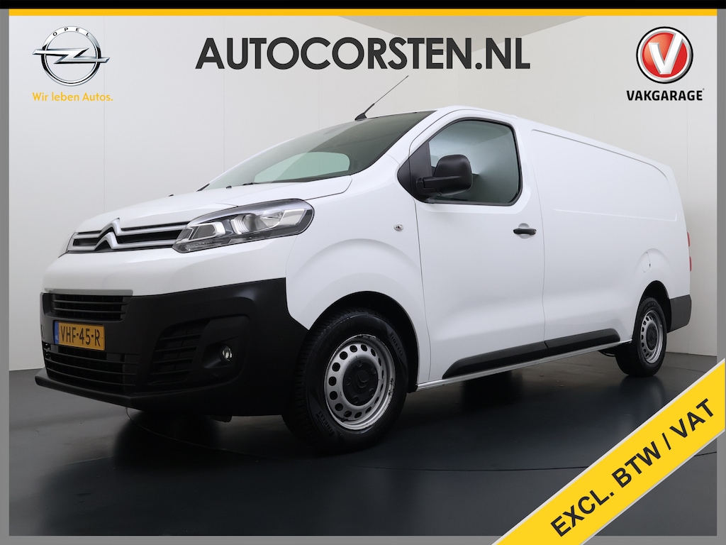 Citroën Jumpy 2.0HDI 120 XL L3 Ecc Cruise Control Dodehoek Assist Bluetooth Regen-Lichtsensor Pdc Betonplex Vloer Wandbetimmering Schuifdeur 1e Eigenaar Origineel Nederlandse Auto