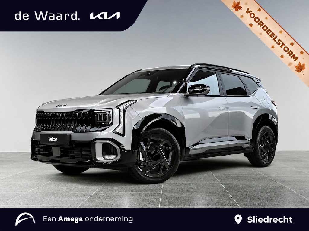 Kia Seltos X-Line Demo Edition 1.6 T-GDi 180pk DCT7 | DE WAARD VOORRAADACTIE TOT 31-10 | DIRECT LEVERBAAR | 19'' LM-VELGEN ZWART | 360° CAMERA | STOEL + STUURVERW. | ACCENTEN PAKKET ZWART X-LINE | ELEKTR. VERSTELB. STOEL |