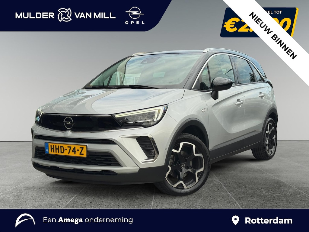 Opel Crossland Ultimate 1.2 Turbo 110pk | ALCANTARA | CAMERA | KEYLESS ENTRY | DODEHOEKBEW. | NAVI | AGR-STOELEN | APPLE CARPLAY | 17'' LM | CLIMA | CRUISE CONTROL