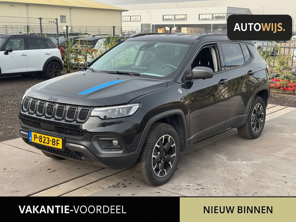 Jeep Compass 4xe 240 Plug-in Hybrid Electric Trailhawk|LEDER|TREKHAAK|CAMERA|DEALER ONDERHOUDEN