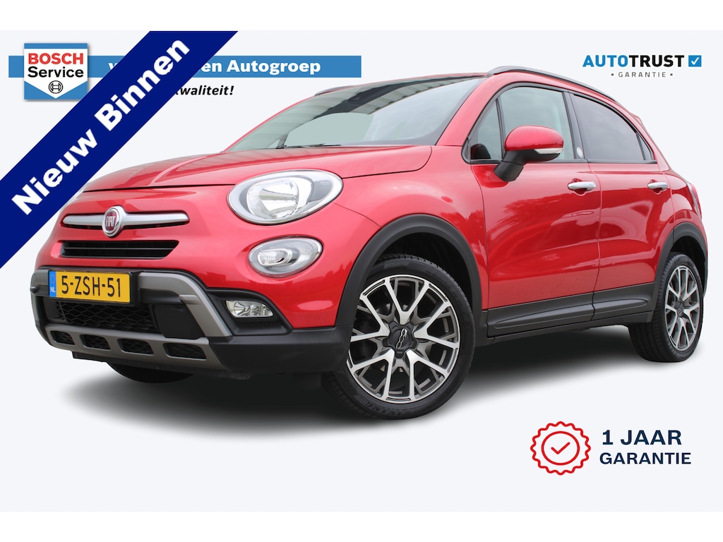 Fiat 500X Cross 1.4 Turbo MultiAir Cross | Incl. 12 maanden garantie | Navigatie l Cruise control l Climate control l Bluetooth l Trekhaak l Achterruitrijcamera l DAB radio |