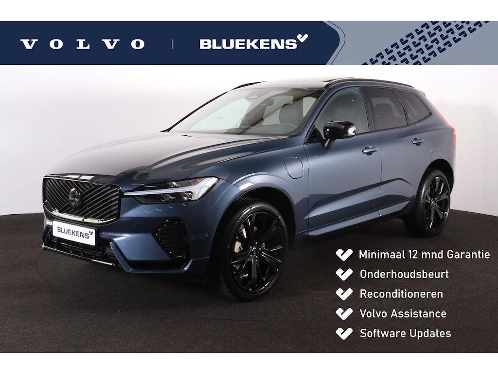 Volvo XC60 T6 Recharge AWD Plus Black Edition - Panorama/schuifdak - IntelliSafe Assist & Surround - 360º Camera - Harman/Kardon audio - Verwarmde voorstoelen, stuur & achterbank - Parkeersensoren voor & achter - Elektr. bedienb. voorstoelen met geheugen - Head up display - Draadloze tel. lader - Extra getint glas - 21' LMV