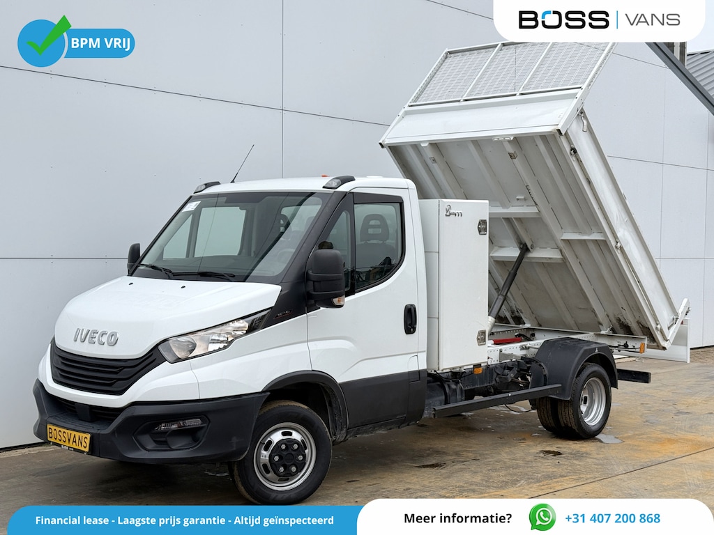 IVECO Daily 35C16 3.0 L4 Kipper Dubbellucht Airco Cruise Control 3.5T Trekhaak Lederen bekleding Benne Tipper
