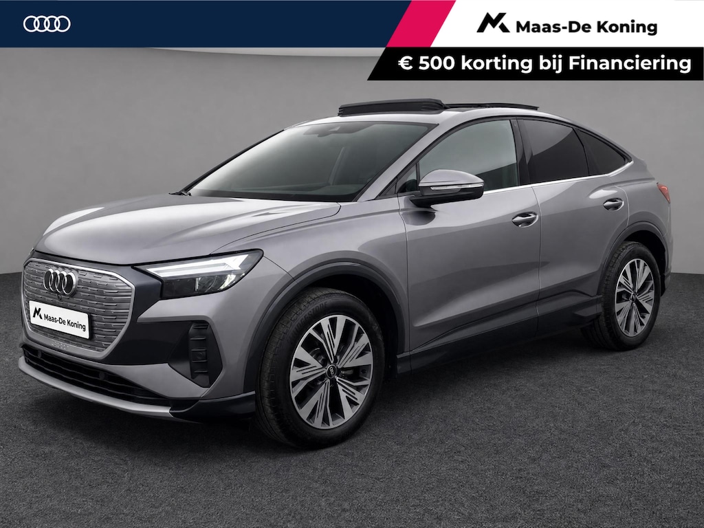 Audi Q4 Sportback e-tron 35 Launch edition 55 kWh 125kW/170PK · Panoramadak · Leder · Stoelverwarming · Apple/Android Car Play · Garantie t/m 17-10-2026 of 100000km.
