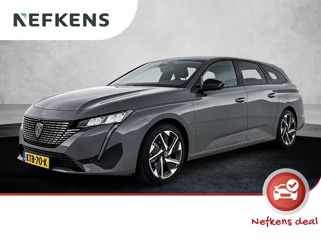 Peugeot 308 SW Allure Hybrid 145pk Automaat | Navigatie | 360° Camera | Climate Control | Adaptieve Cruise Control | Parkeersensoren v+a | Keyless | Draadloze Apple Carplay / Android auto + telefoonlader | Bluetooth | DAB+ radio | Led koplampen | Volledig digitaal instrumentenpaneel | Donker getint glas | 17" lichtmetalen velgen |