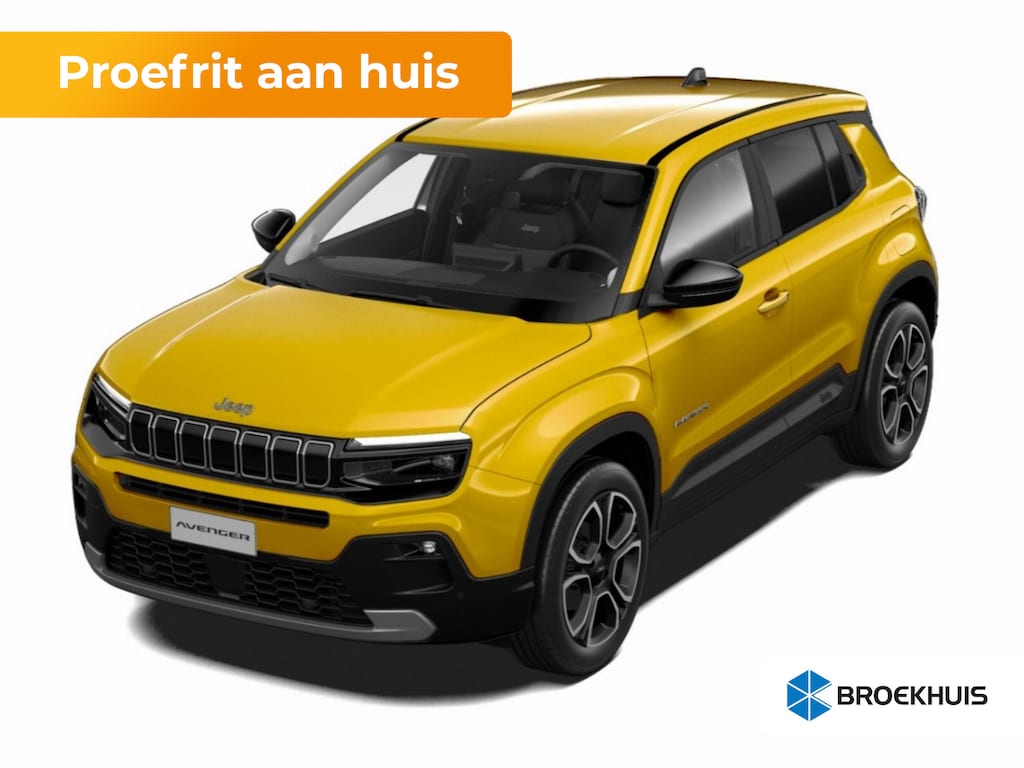 Jeep Avenger 1.2 e-Hybrid Summit Adaptieve Cruise | Climate Control | Camera | 18" Lichtmetaal | Leder/Stof | Carplay | Parkeersensoren Rondom | Achteruitrijcamera | Airco (automatisch) | Apple Carplay/Android Auto|telefoonintegratie premium