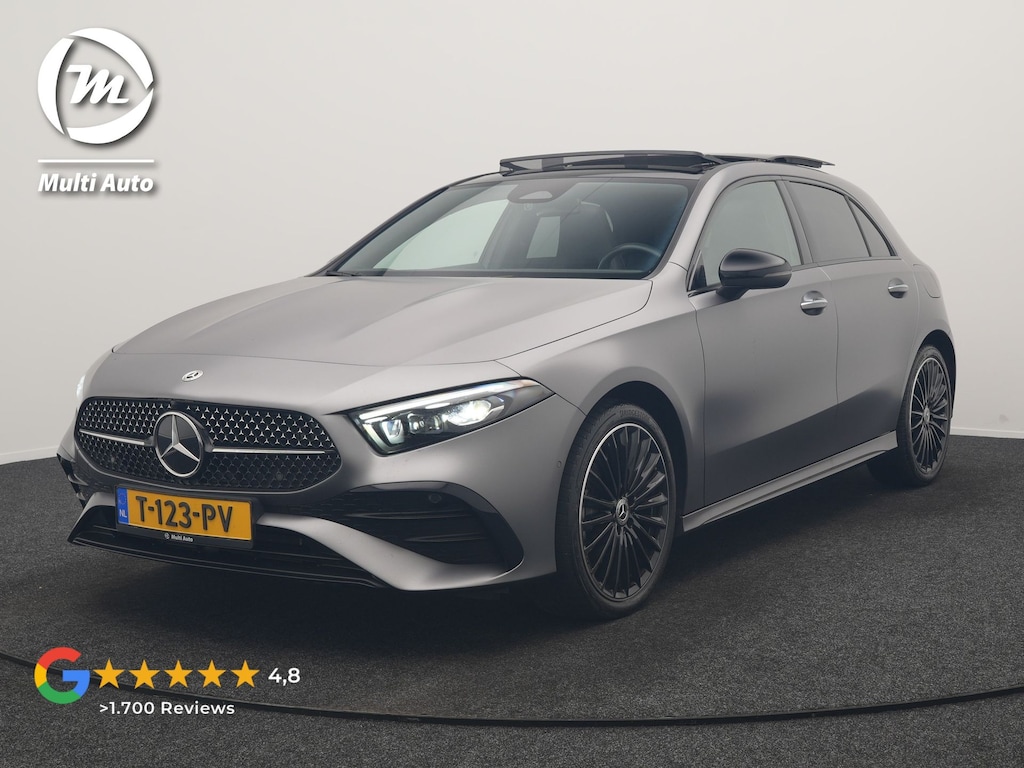 Mercedes-Benz A-klasse 250 e AMG Line PHEV 218pk FACELIFT Dealer O.H. | Panodak | Multi Beam LED | Camera | Alcantara Sportstoelen Verwarmd | Keyless | Sfeerverlichting | Apple Carplay | Cruise Control | Navigatie | DAB | 19"L.M | Plug In Hybrid