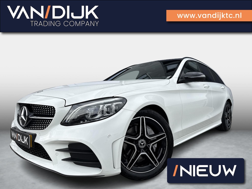 Mercedes-Benz C-klasse Estate Business Solution AMG Plus Upgrade Edition ✓Panoramadak ✓Night-Pakket ✓Sfeerverlichting ✓Navigatie Full ✓Camera ✓Apple Carplay & Android Auto ✓Vol Leder ✓Trekhaak
