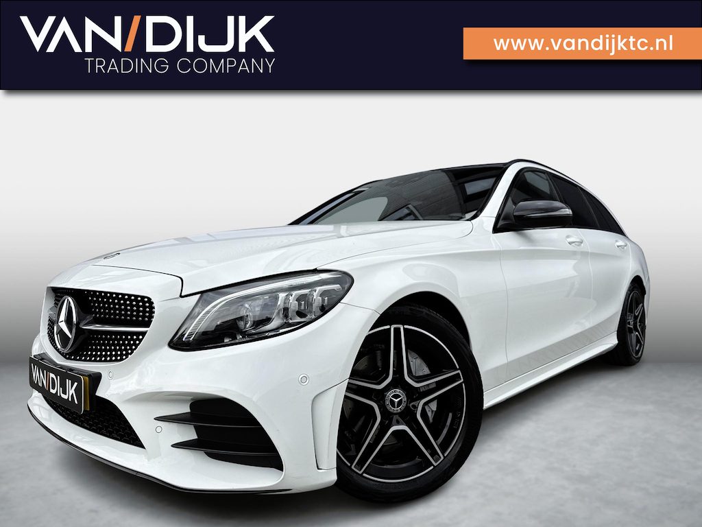 Mercedes-Benz C-klasse Estate 160 Business Solution AMG Plus Upgrade Edition ✓Panoramadak ✓Night-Pakket ✓Sfeerverlichting ✓Navigatie Full ✓Camera ✓Apple Carplay & Android Auto ✓Vol Leder ✓Trekhaak