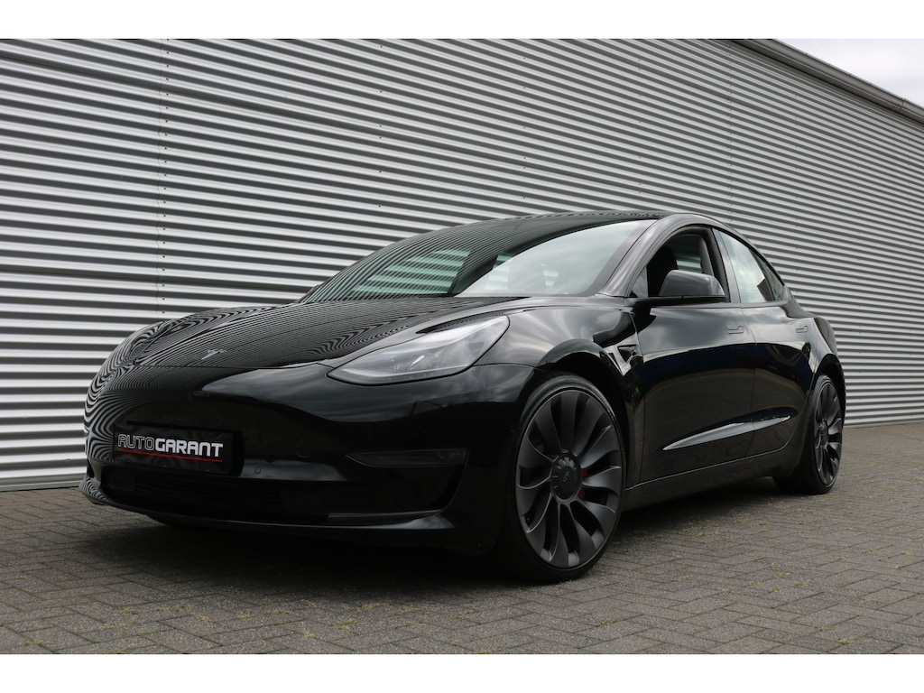 Tesla Model 3 Performance Dual AWD 75 kWh 463PK (Panoranadak Autopilot Leder ACC 360Camera Standkachel Warmtepomp 20InchLMV)