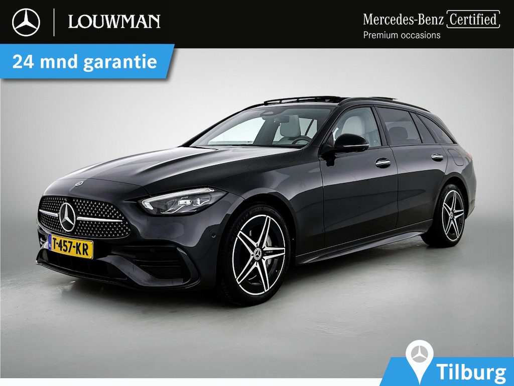 Mercedes-Benz C-klasse Estate 300 e AMG Plug-In Hybride AMG Line | Premium Plus | Night Pakket | Panorama Schuif-Kanteldak | Alarm | Inclusief 24 maanden MB Certified garantie voor Europa.