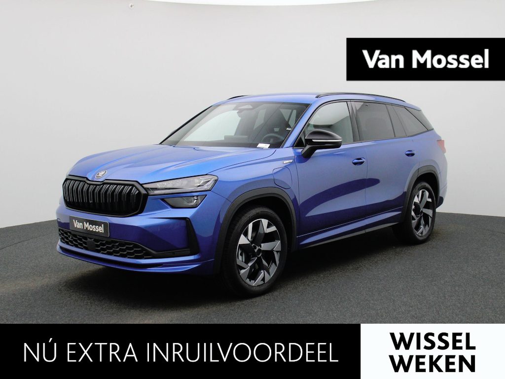 Skoda Kodiaq 1.5 TSI PHEV Sportline Business 204 PK | Automaat | Trekhaak | Matrix LED Koplampen | Navigatie | Panoramisch glazen schuif-/kanteldak | Apple Carplay/Android Auto | Keyless Entry | Achteruitrijcamera | Climate Control | Adaptive Cruise Control | Parkeersensoren | Elektrische achterklep | Privacy Glass | Stoelverwarming | Lichtmetalen velgen | PRIJS = NETTO RIJKLAAR! | Direct leverbaar! |