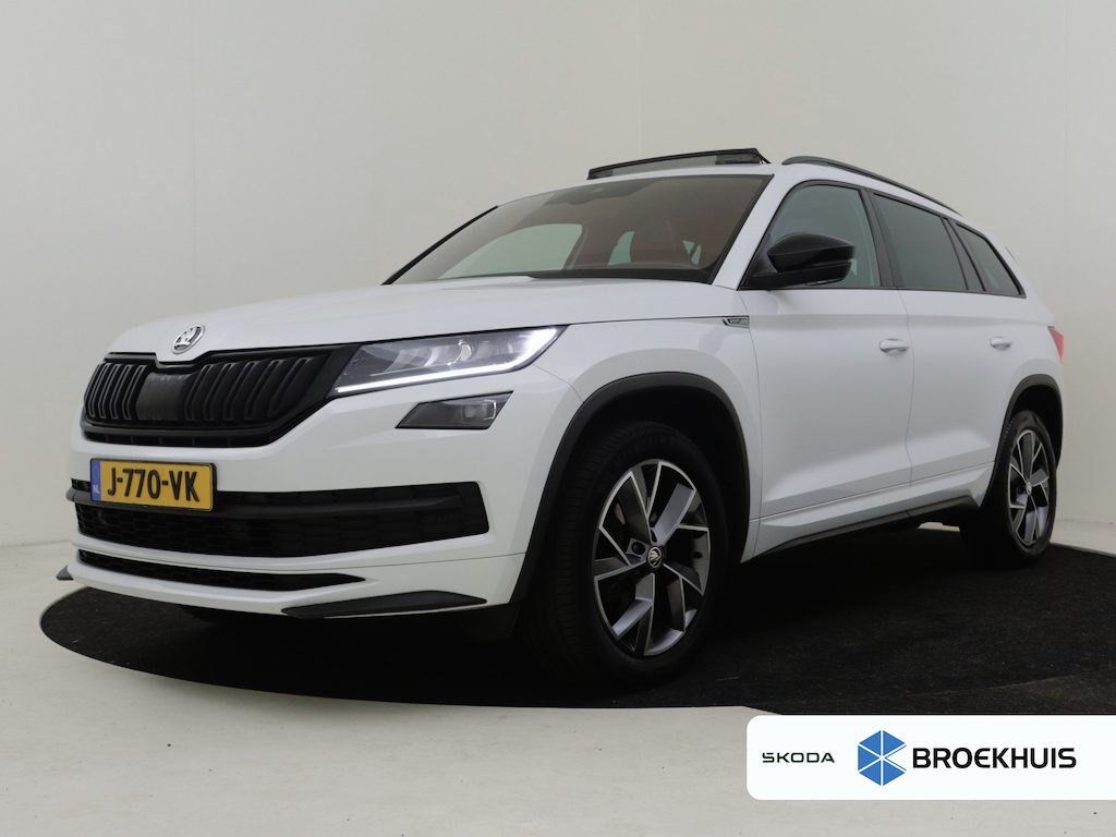 Skoda Kodiaq 1.5 TSI Sportline Business 7p. l Elektr. Trekhaak l Pano Dak l Elekt. Stoel incl Memory l Elektr. Klep l 19" l Adaptive Cr Control