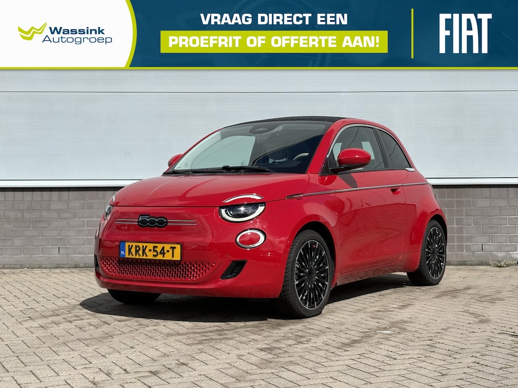 Fiat 500 La Prima 42 kWh JBL Soundsysteem | Cabrio | Parkeersensoren Voor & Achter | Achteruitrijcamera | Apple Carplay & Android Auto